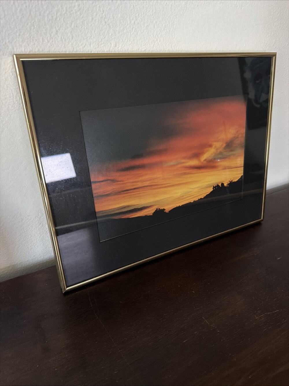 Vintage 1987 Postmodern Sunset Framed Print – 80s Retro Wall Art Decor